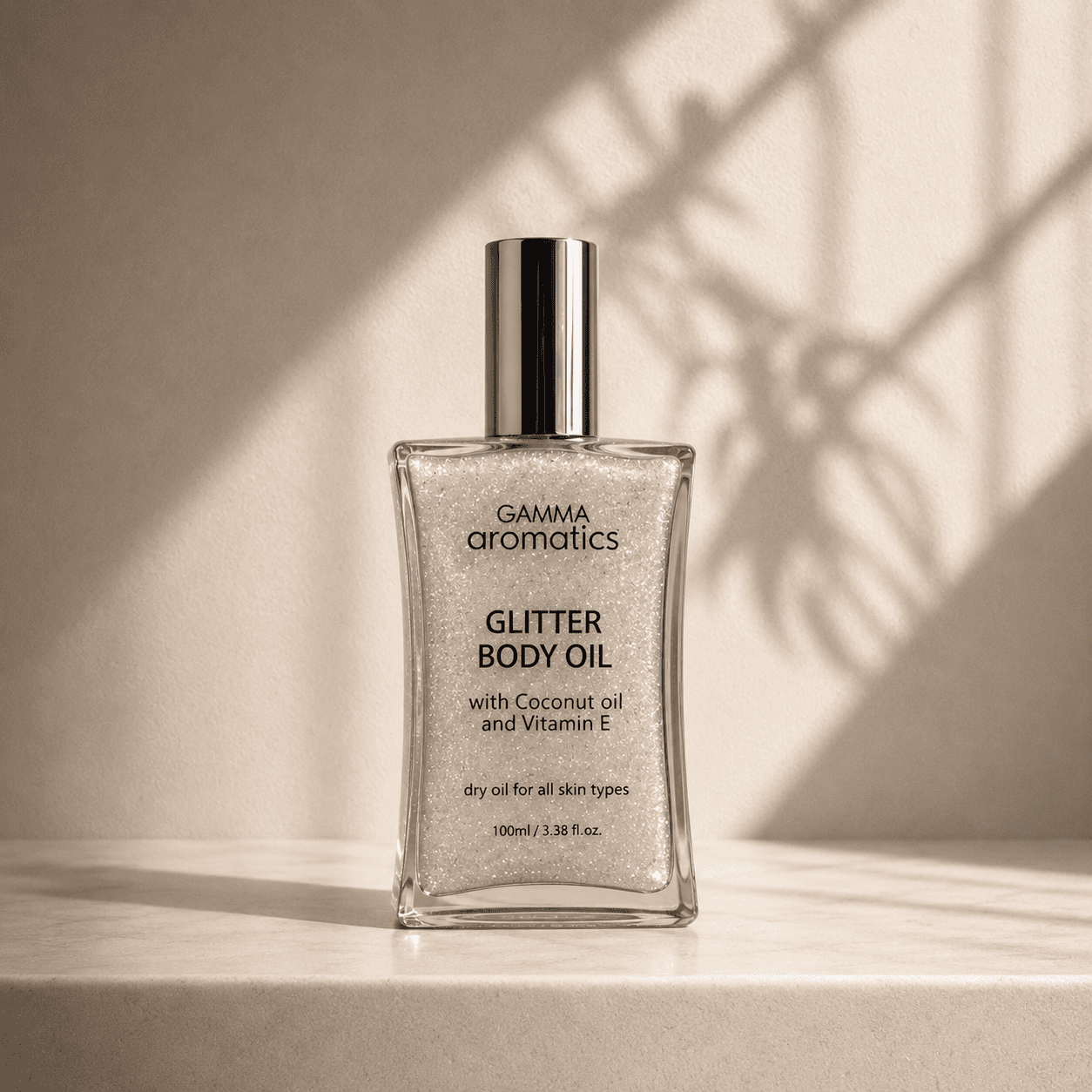 GLITTER BODY OIL 50ML - WHITE