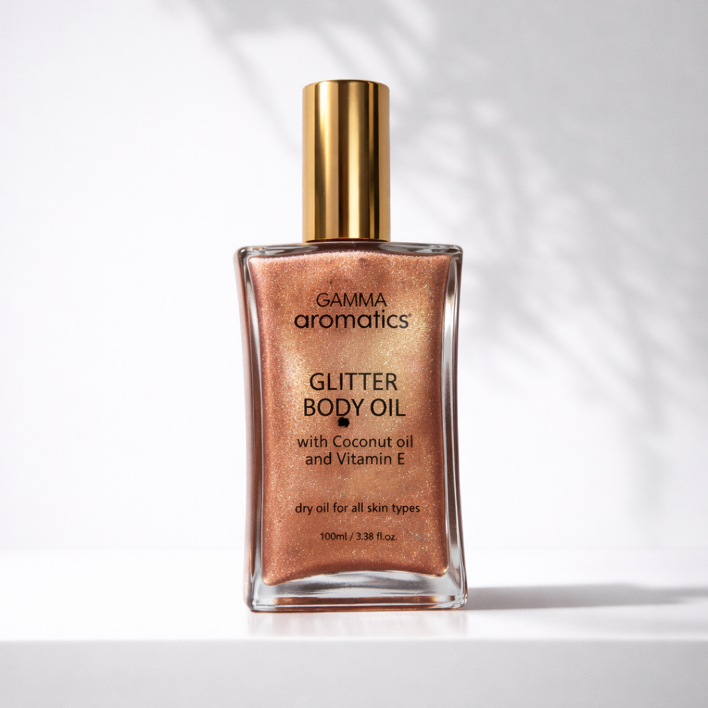 GLITTER BODY OIL 50ML - ROSE