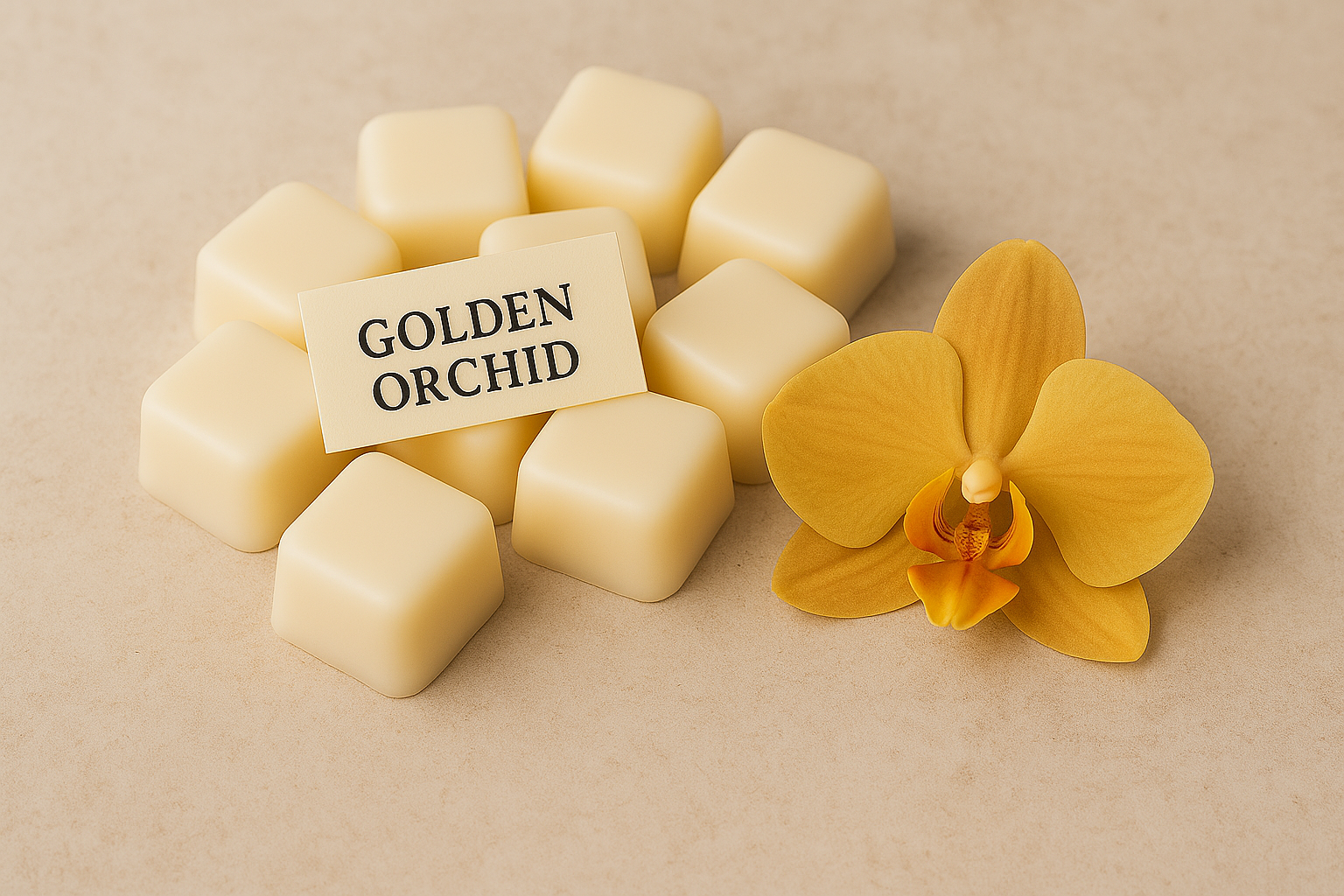 ΧΡΥΣΗ ΟΡΧΙΔΕΑ - WAX MELT ΑΠΟ ΚΕΡΙ ΣΟΓΙΑΣ