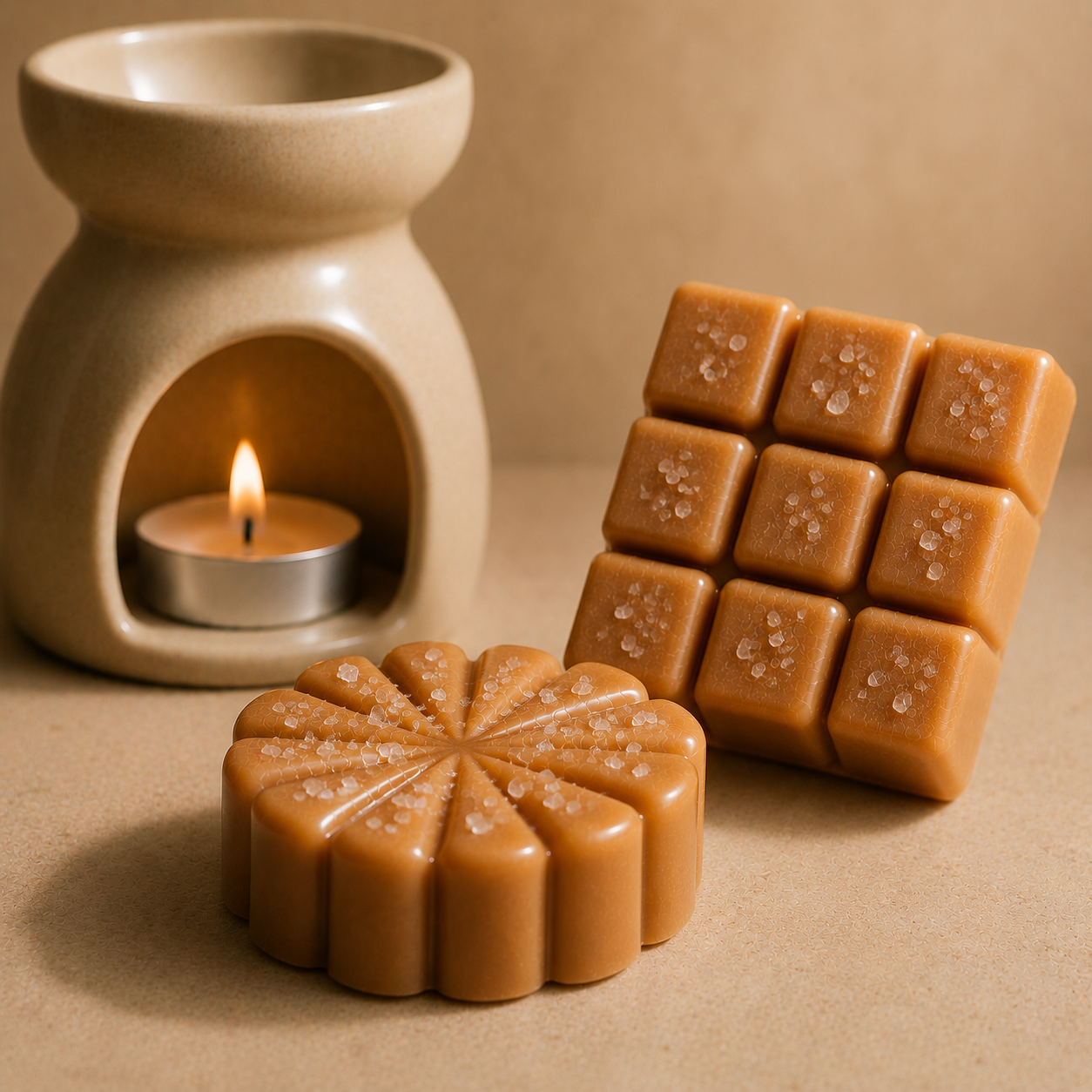 ΑΛΜΥΡΗ ΚΑΡΑΜΕΛΑ - WAX MELT ΑΠΟ ΚΕΡΙ ΣΟΓΙΑΣ