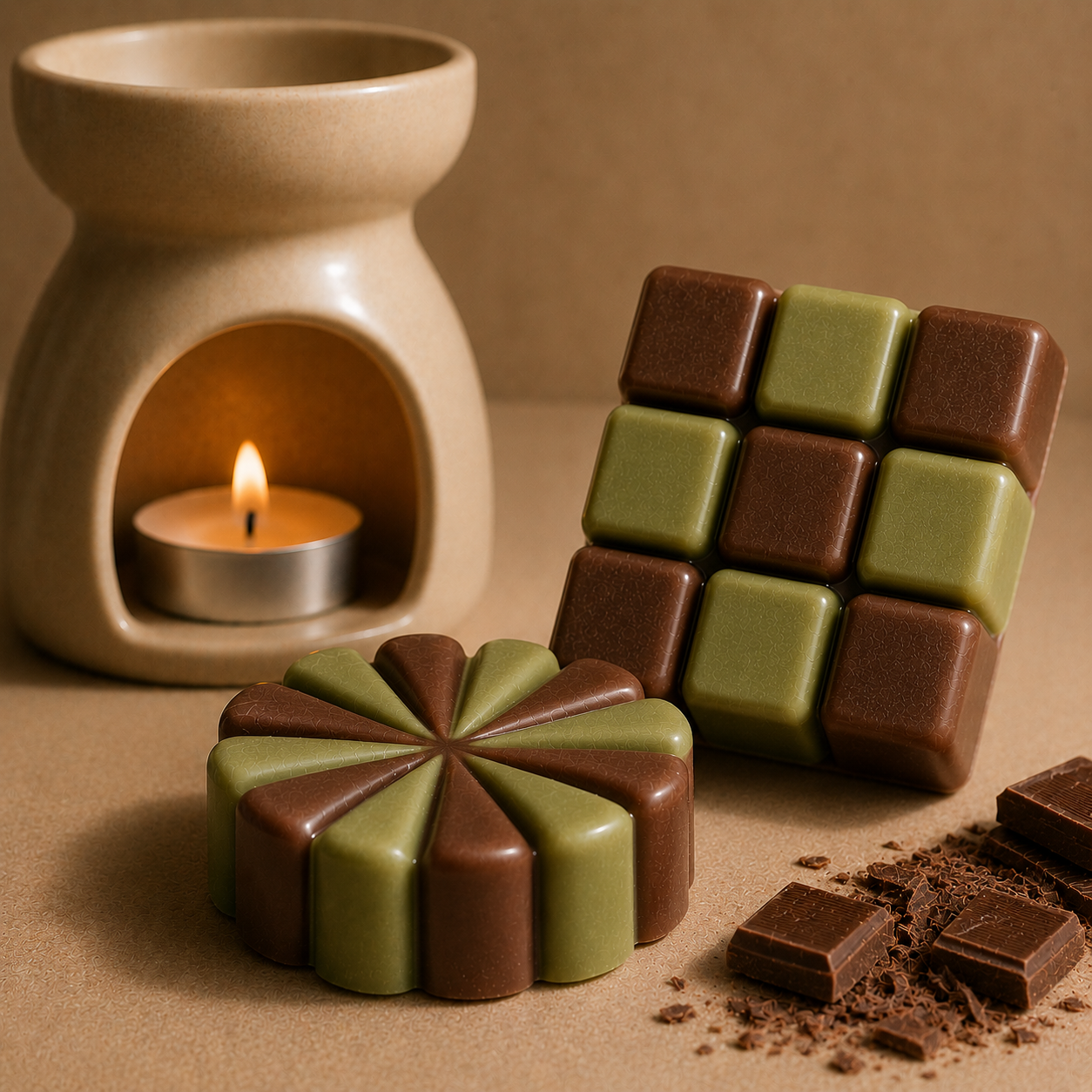 DUBAI CHOCOLATE - WAX MELT ΑΠΟ ΚΕΡΙ ΣΟΓΙΑΣ